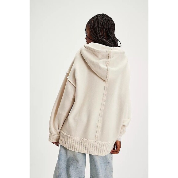 Free People We The Free Stand Up Hoodie Top Oversized Pullover S NEW 284444 - Picture 4 of 11